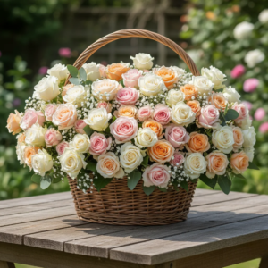 Tranquil Roses Basket